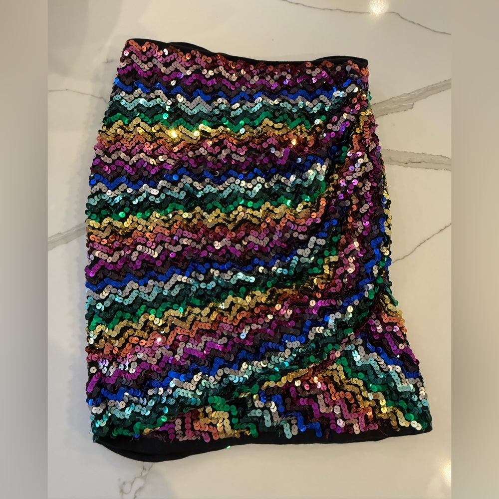 LPA Multicolor Sequin Mini Skirt